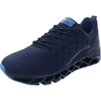 New Fashion Womens Padded Insole Knit Running & Training Shoes In Blue