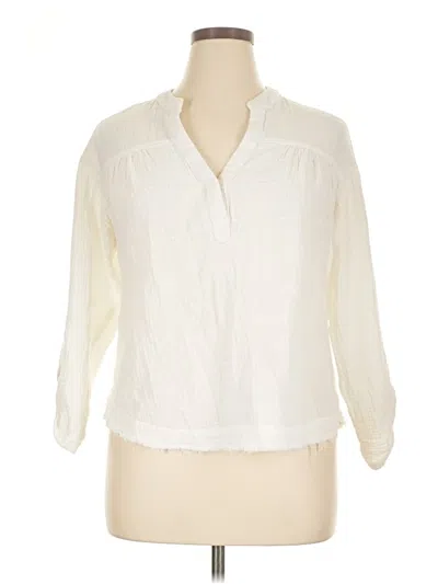 Pre-owned New In 3/4 Sleeve Blouse In Ivory
