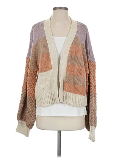 Pre-owned New In Cardigan Sweater In Tan
