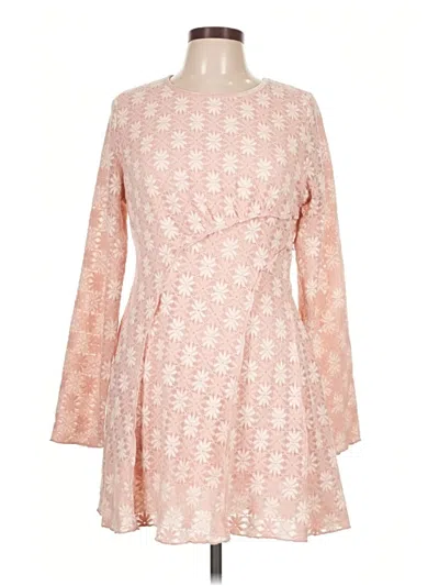 New In Casual Dress In Pink