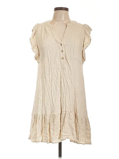 Pre-owned New In Casual Dress In Tan