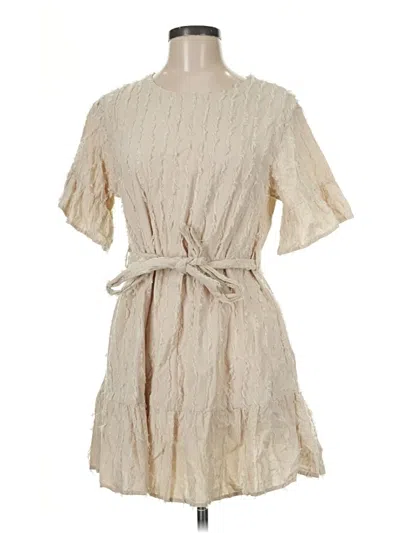 Pre-owned New In Casual Dress In Tan