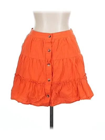 Pre-owned New In Casual Skirt In Orange