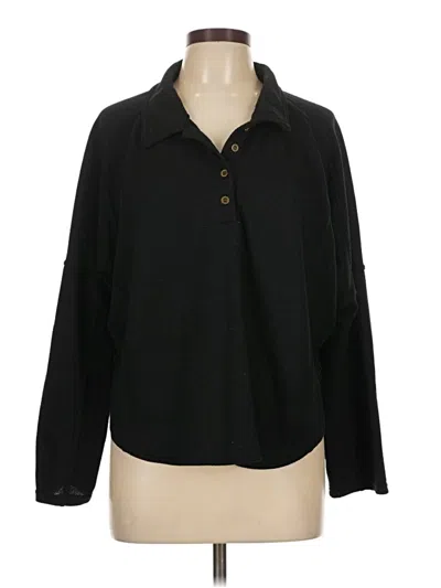 Pre-owned New In Long Sleeve Polo Shirt In Black