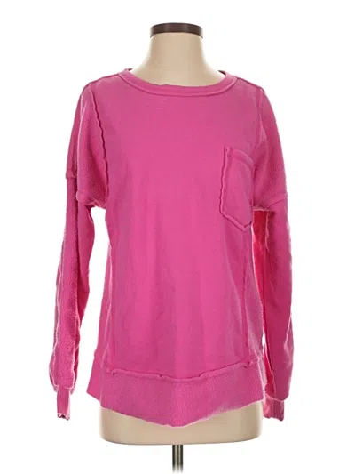 Pre-owned New In Long Sleeve Top Pink Boatneck Tops