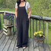 New In Ribbed Knit Oversized Romper In Black
