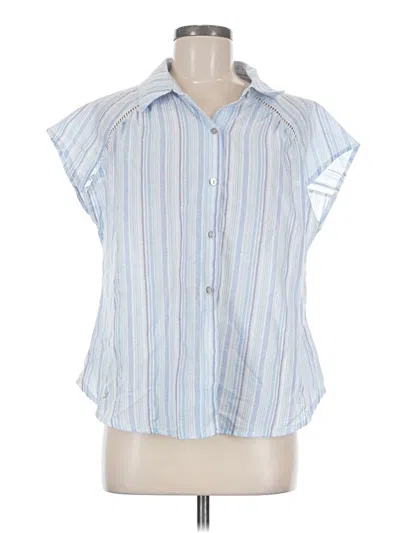 Pre-owned New In Short Sleeve Blouse In Blue