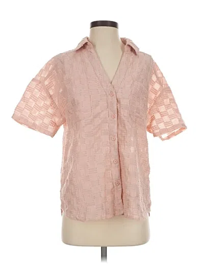 Pre-owned New In Short Sleeve Blouse In Orange