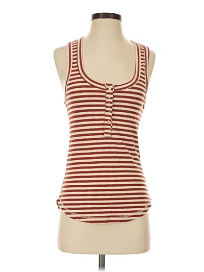 Pre-owned New In Sleeveless Top Burgundy Scoop Neck Tops
