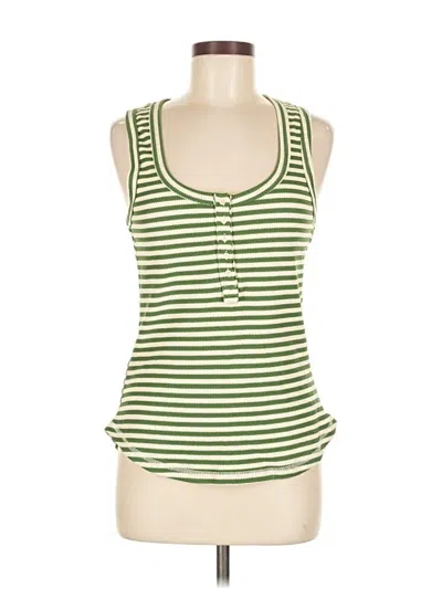 Pre-owned New In Sleeveless Top Green Sweetheart Neckline Tops
