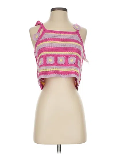 Pre-owned New In Sleeveless Top Pink Halter Neckline Tops