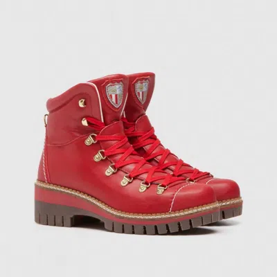 New Italia Shoes Women's Leather Boot In Red