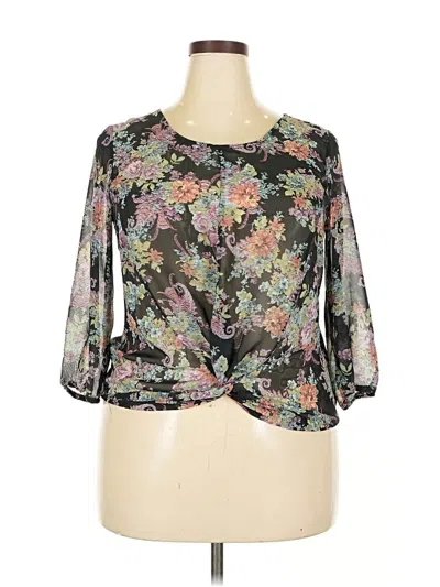 Pre-owned New Look 3/4 Sleeve Blouse In Black