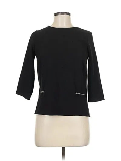 Pre-owned New Look 3/4 Sleeve Top Black Boatneck Tops