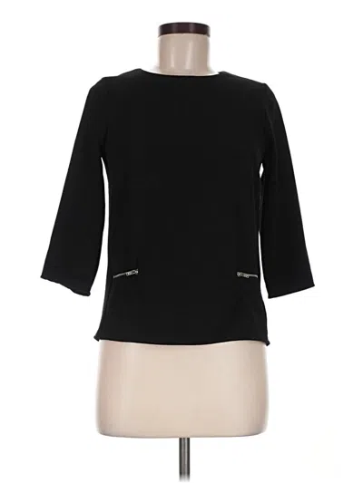 Pre-owned New Look 3/4 Sleeve Top Black Boatneck Tops