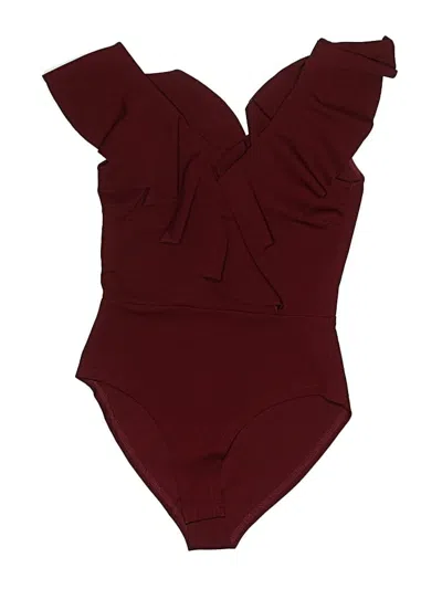 Pre-owned New Look Bodysuit In Burgundy