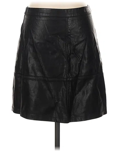 Pre-owned New Look Faux Leather Skirt In Black
