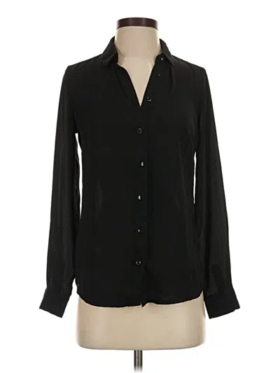 Pre-owned New Look Long Sleeve Blouse In Black