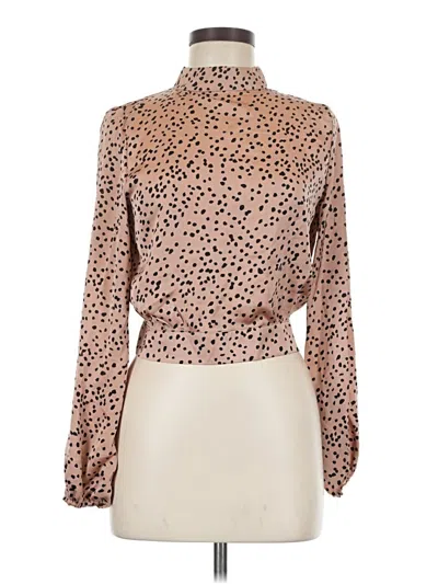Pre-owned New Look Long Sleeve Blouse In Brown