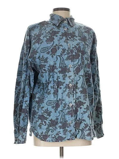 Pre-owned New Look Long Sleeve Button Down Shirt In Blue