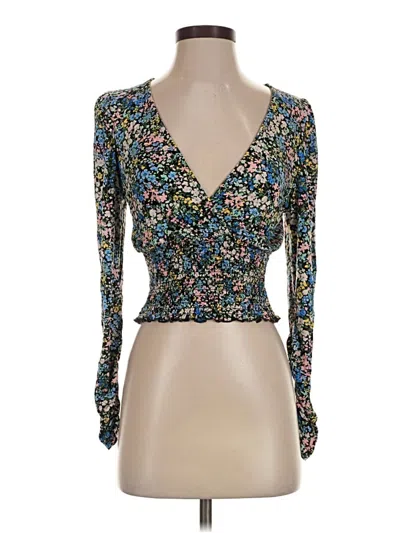 Pre-owned New Look Long Sleeve Top Black Sweetheart Neckline Tops
