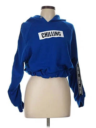 Pre-owned New Look Pullover Hoodie In Blue