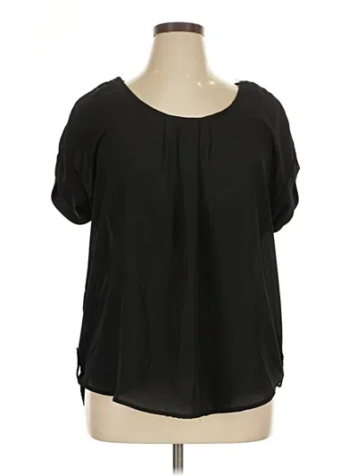 Pre-owned New Look Short Sleeve Blouse In Black