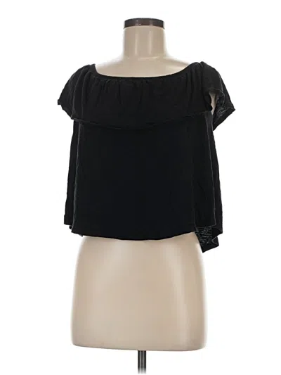 Pre-owned New Look Short Sleeve Top Black Off The Shoulder Neckline Tops