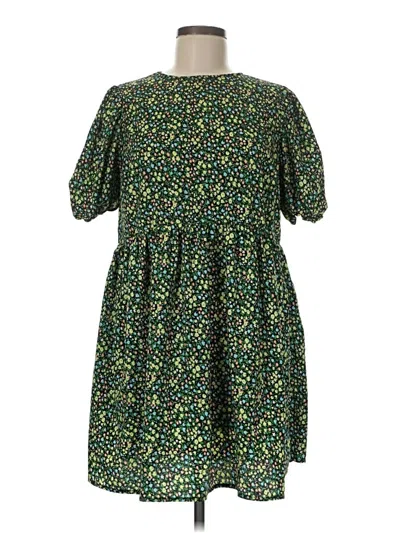 Pre-owned New Look Short Sleeve Top Green Square Neckline Tops