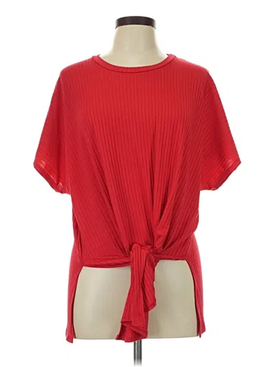 Pre-owned New Look Short Sleeve Top Red Boatneck Tops