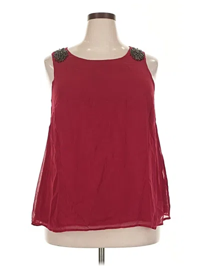 Pre-owned New Look Sleeveless Blouse In Burgundy