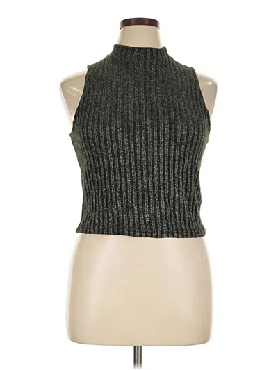 Pre-owned New Look Sleeveless Top Gray Halter Neckline Tops