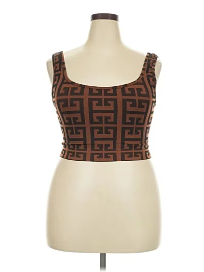 Pre-owned New Look Tank Top Brown Square Neckline Tops