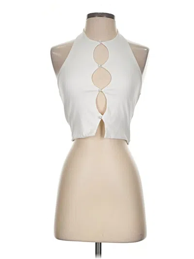 Pre-owned New Look Tank Top Ivory Halter Neckline Tops