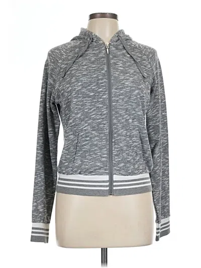 Pre-owned New Look Zip Up Hoodie In Gray