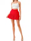 New Mix Rory Pleated Athletic Skort In Red In Red