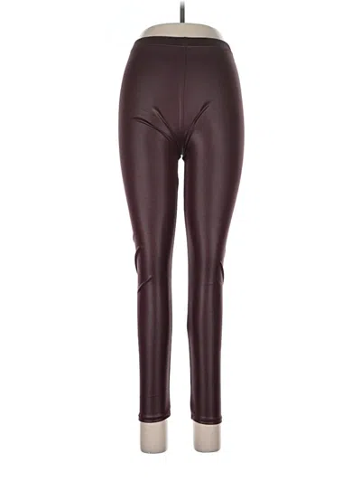 Pre-owned New Mix Usa Leggings In Burgundy
