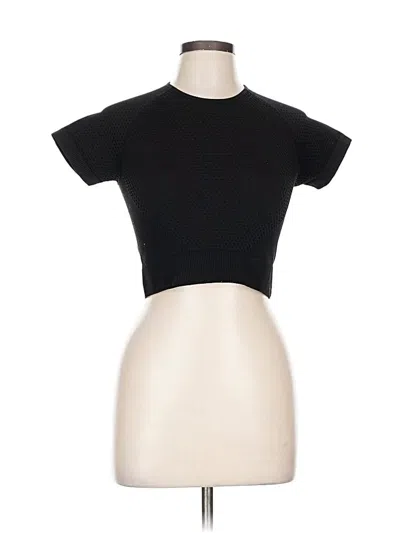 Pre-owned New Mix Usa Short Sleeve Turtleneck In Black