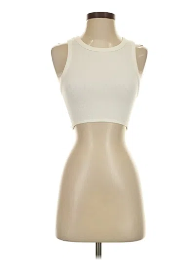 Pre-owned New Mix Usa Tank Top Ivory Halter Neckline Tops