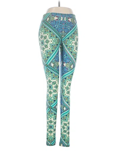Pre-owned New Mix Usa Yoga Pants In Blue