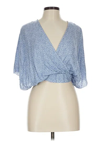 Pre-owned New Mode Short Sleeve Blouse In Blue