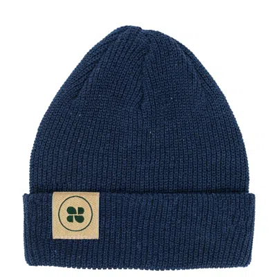 New Orchard Women's Lumberjack Recycled Beanie Navy Blue In Black/blue/grey