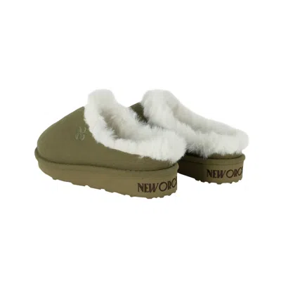 New Orchard Women's Green Classic Vegan Slippers Misty Sage