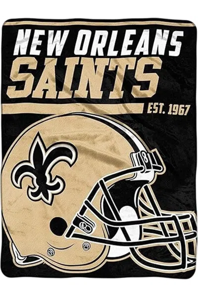 New Orleans Saints Raschel Knit Logo Blanket