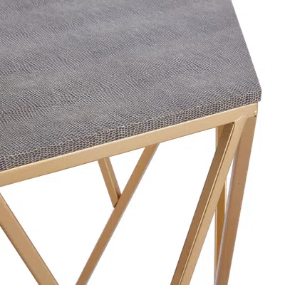 New Pacific Direct Cressa Faux Shagreen End Table