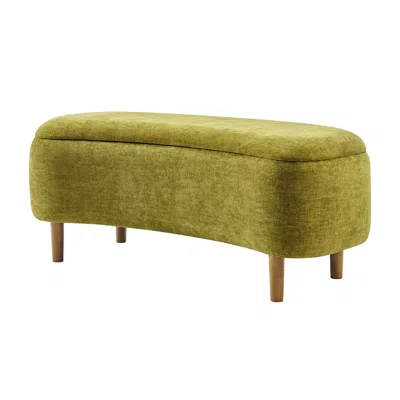 New Pacific Direct Leony Chenille Storage Bench