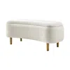 New Pacific Direct Leony Chenille Storage Bench