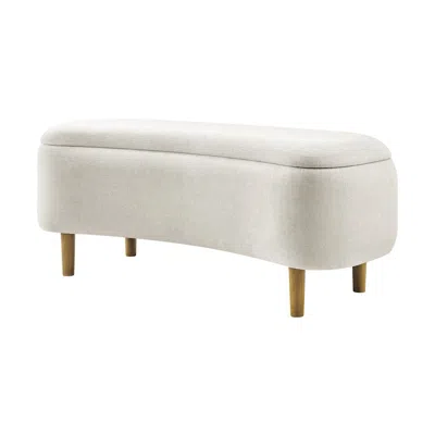 New Pacific Direct Leony Chenille Storage Bench