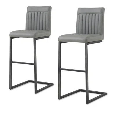 New Pacific Direct Ronan Pu Leather Bar Stool, (set Of 2)