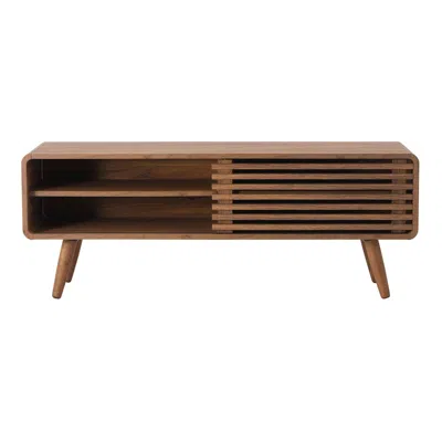 New Pacific Direct Wilson 46" Slat Low Tv Stand In Brown